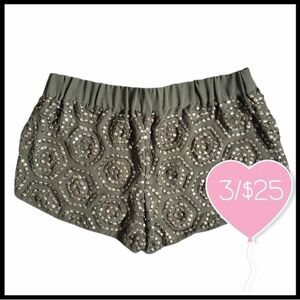 ⭐️3/$25⭐️ Guess Army Green Sequin Shorts  Swimsuit Cover Up